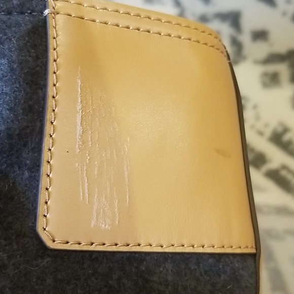 Euc Tory Burch ella tote bag leather and wool - Picture 6 of 7